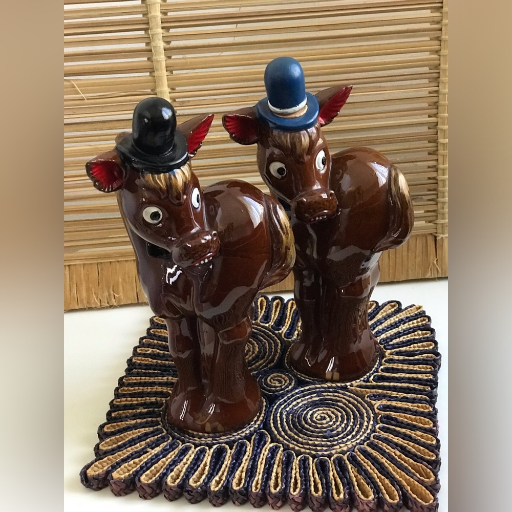 Vintage Kitsch donkeys decanters - Picture 2 of 2